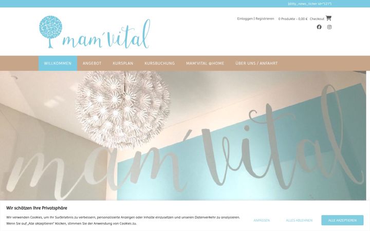 Screenshot of mamvital.de