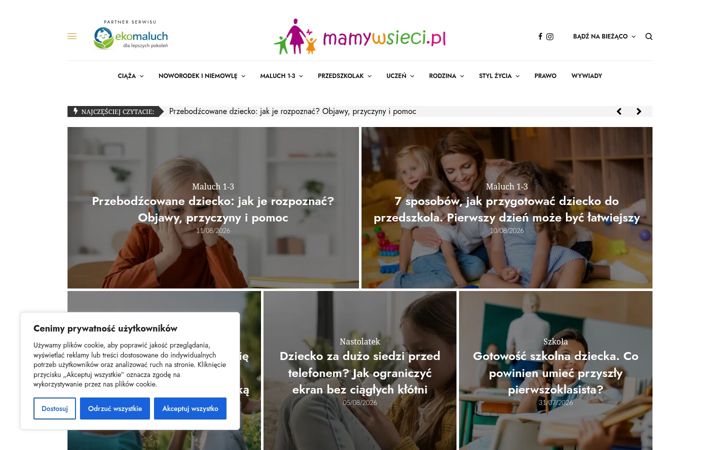 Screenshot of mamywsieci.pl