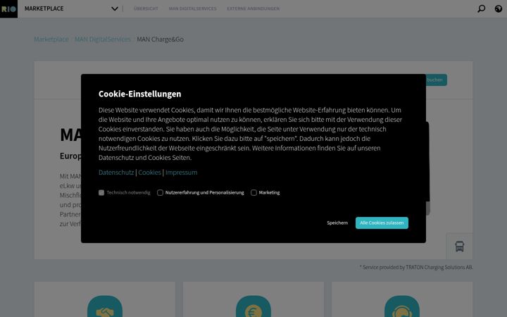 Screenshot of man-charge-and-go.com