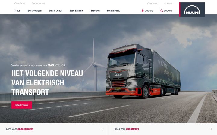 Screenshot von man-nederland.nl