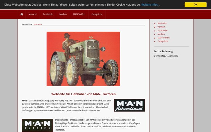 Screenshot of man-traktoren.de