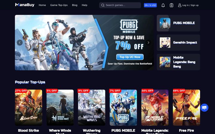 Screenshot of manabuy.com