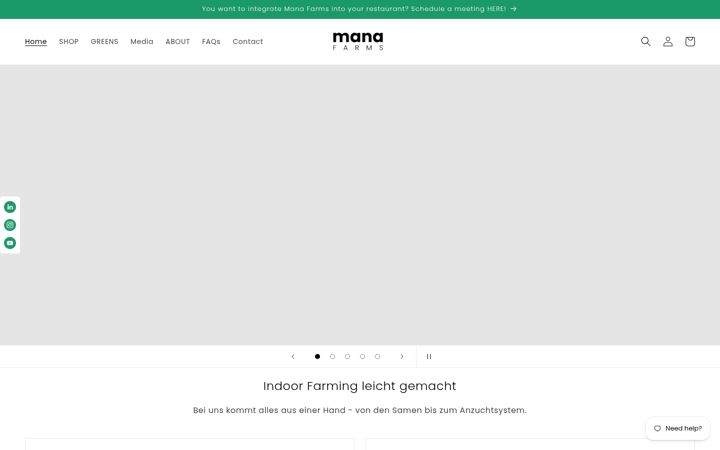 Screenshot of manafarms.io