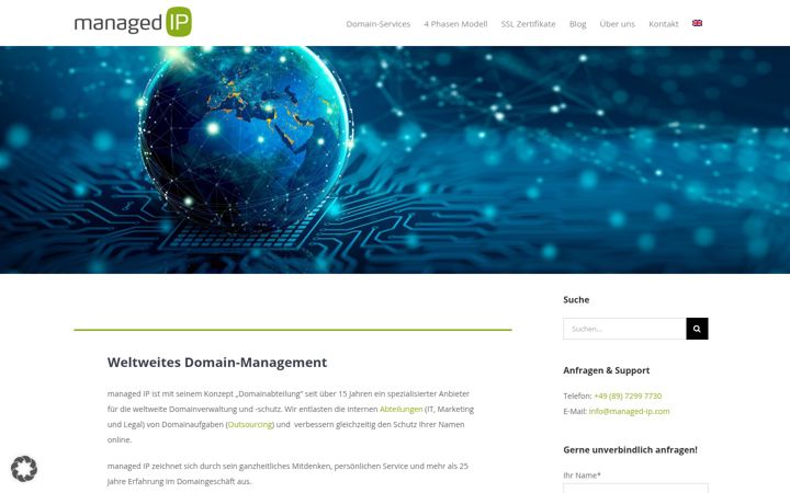 Ekrānuzņēmums no managed-ip.com