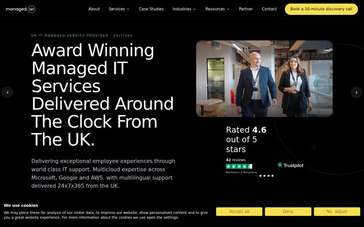 Screenshot of managed.co.uk