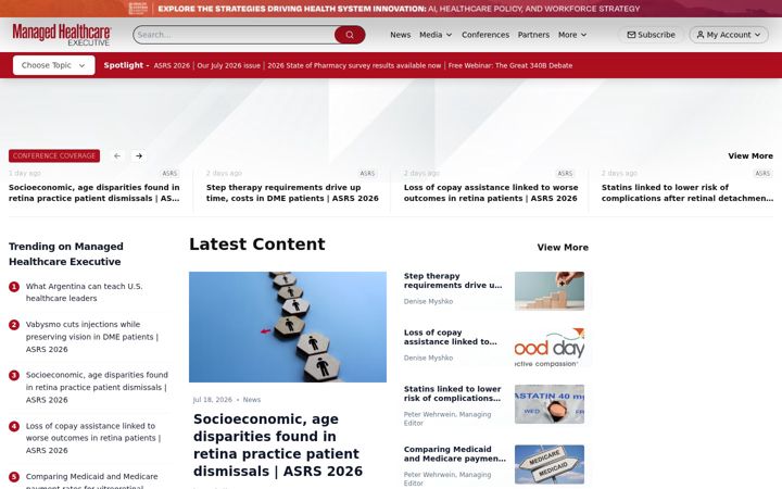 Screenshot of managedhealthcareexecutive.com