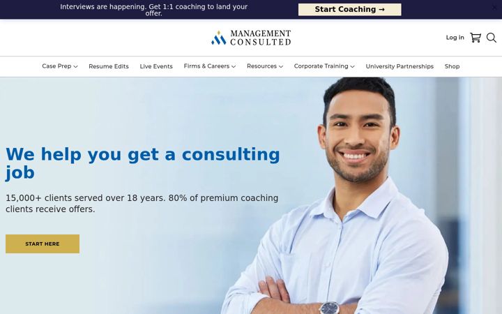 Screenshot of managementconsulted.com