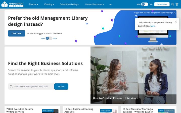 Screenshot of managementhelp.org