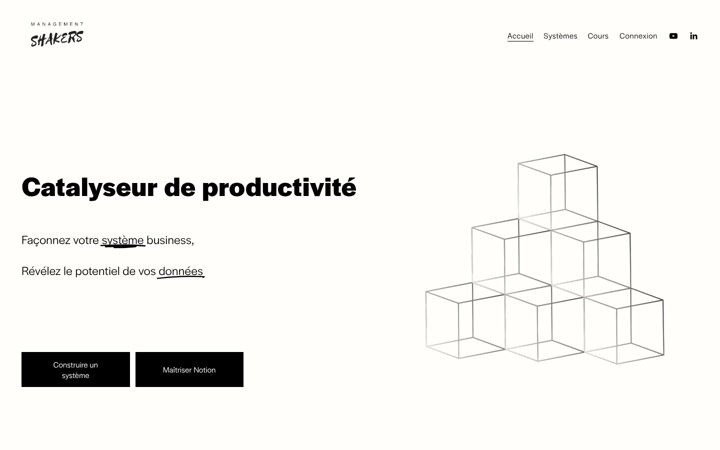 Screenshot of managementshakers.fr