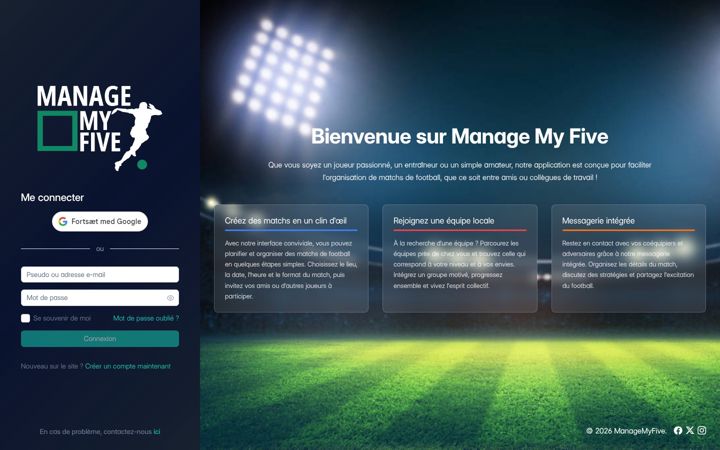 Screenshot of managemyfive.fr