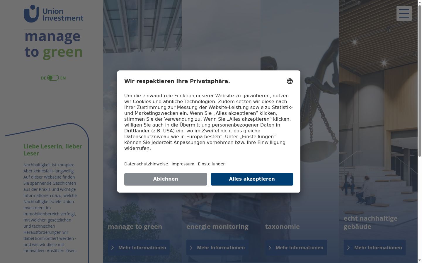 Screenshot tal-banner tal-kunsens muri qabel kwalunkwe interazzjoni