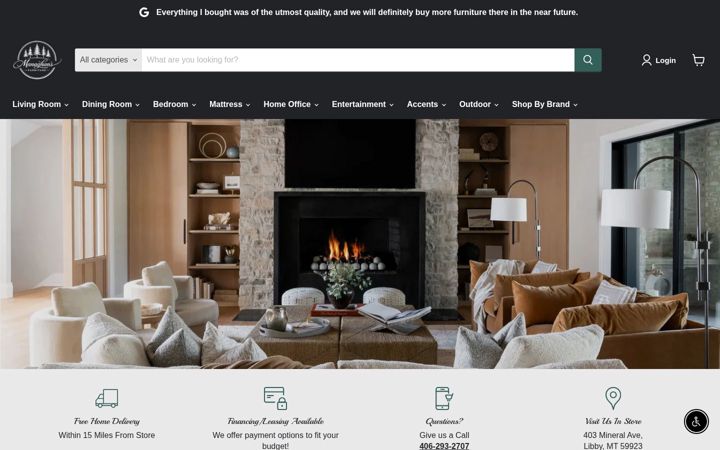 Screenshot of managhansfurniture.com