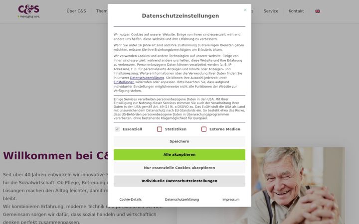 Screenshot of managingcare.de
