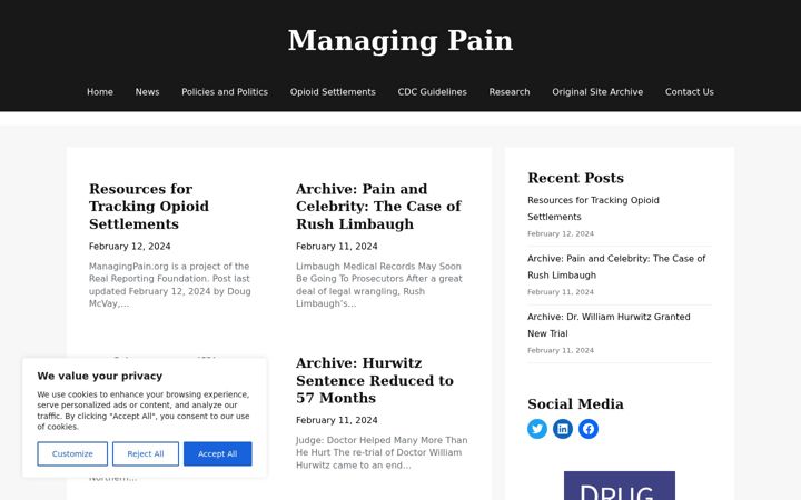 Screenshot of managingchronicpain.org