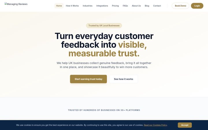 Screenshot of managingreviews.com