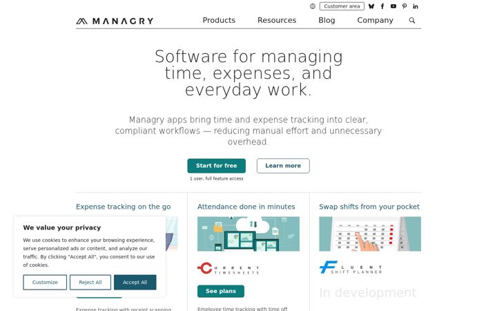 Screenshot of managry.com