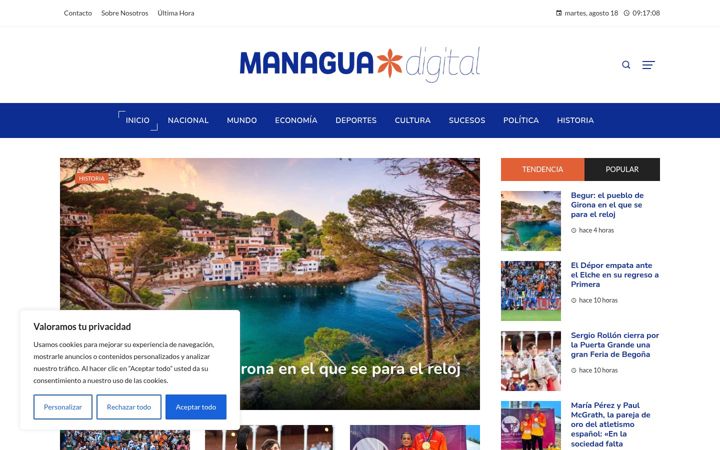 Screenshot of managuadigital.com