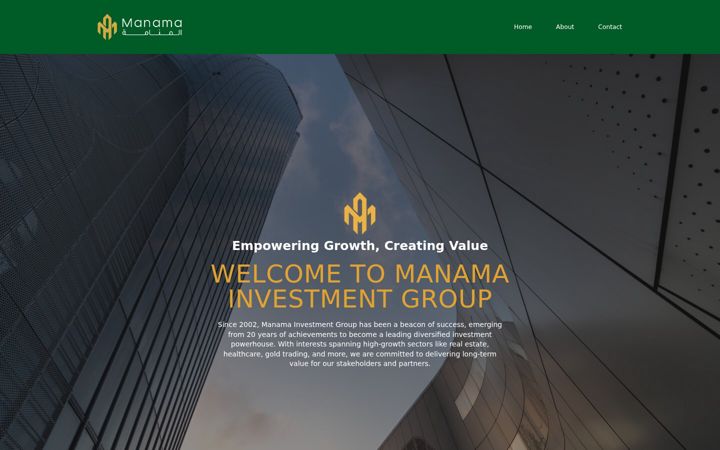 Screenshot of manamatrading.com