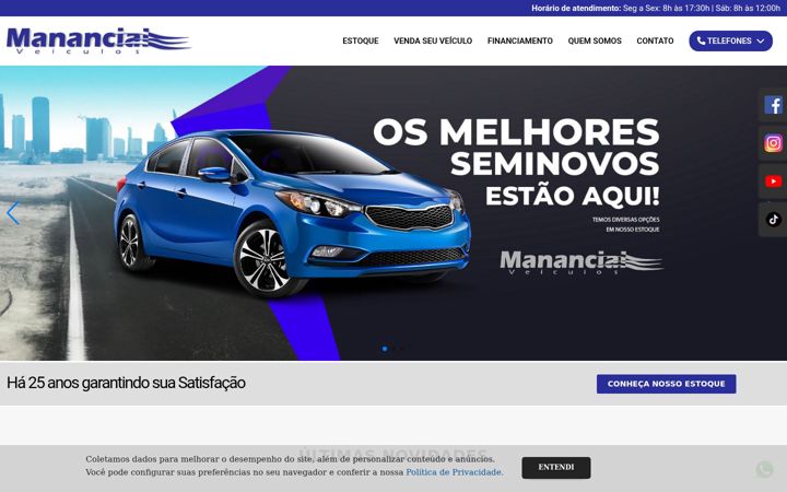 Screenshot of manancialveiculos.com.br
