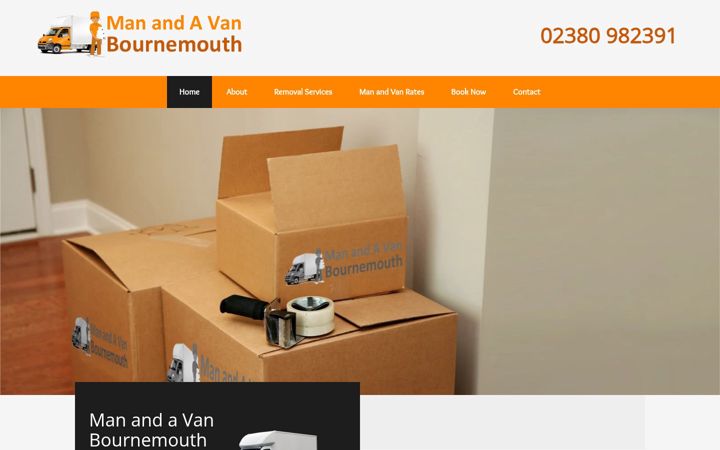Screenshot of manandavanbournemouth.co.uk