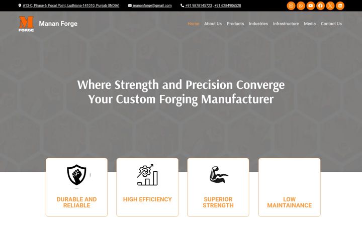 Screenshot of mananforge.com