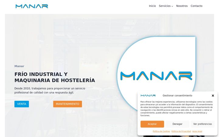 Screenshot of manarfrioindustrial.com