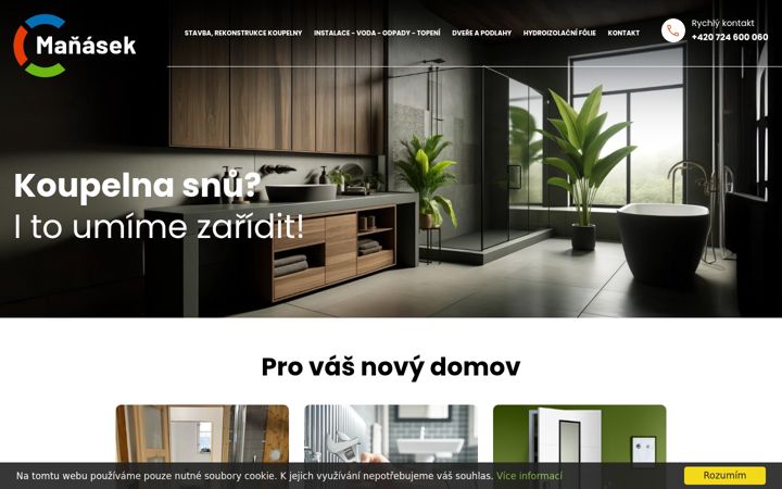 Screenshot of manasek.eu