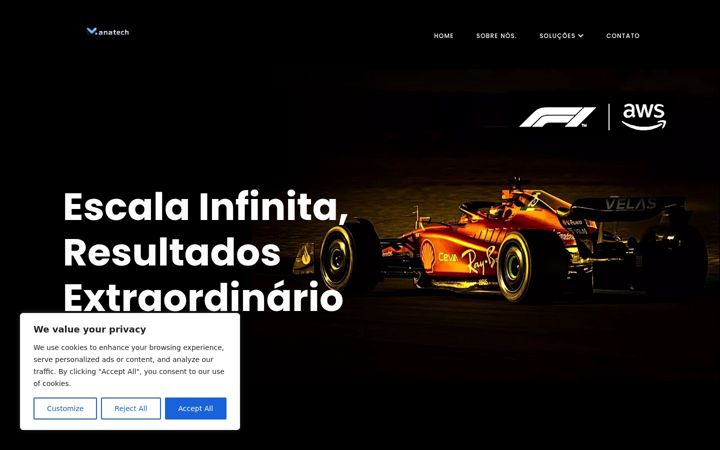 Screenshot of manatechsistemas.com.br