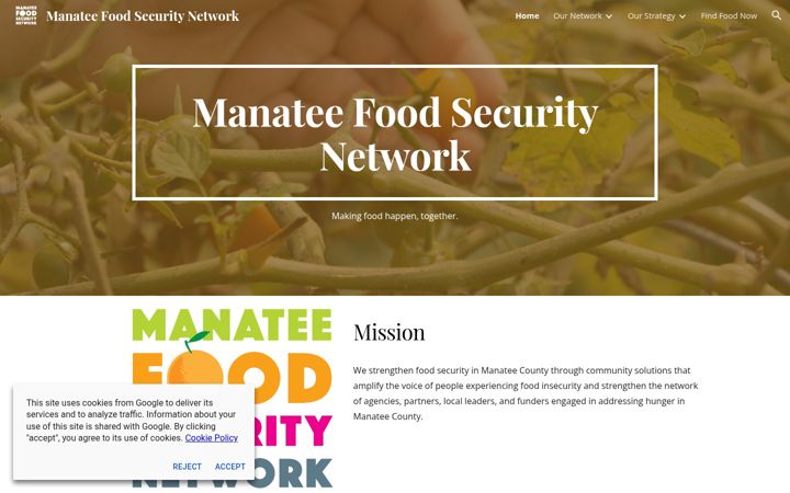 Screenshot of manateefood.org