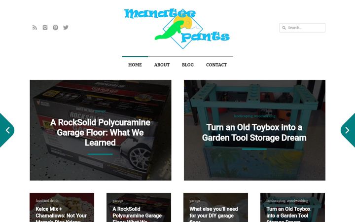 Screenshot of manateepants.com