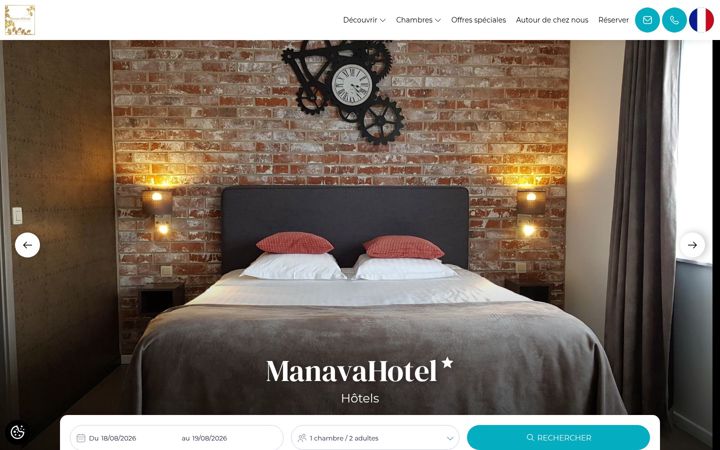 Screenshot of manavahotel.be