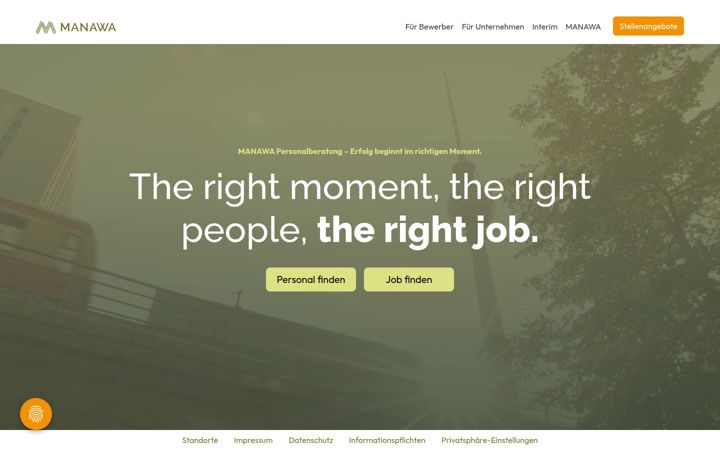 Screenshot of manawa-consulting.de