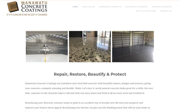 Screenshot of manawatuconcretecoatings.co.nz