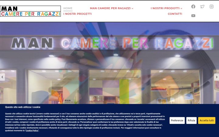 Screenshot of mancamereperragazzi.it