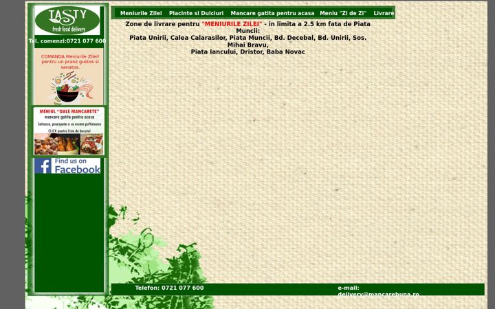 Screenshot ta' mancarebuna.ro