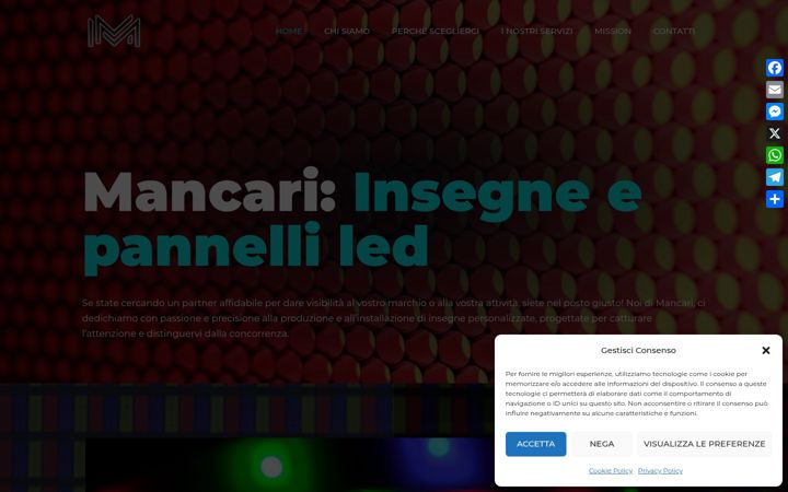 Screenshot of mancari.eu
