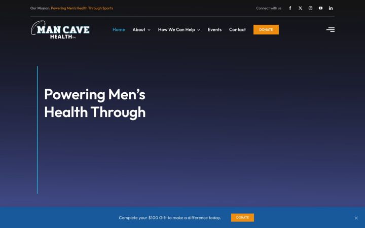 Screenshot of mancavehealth.org