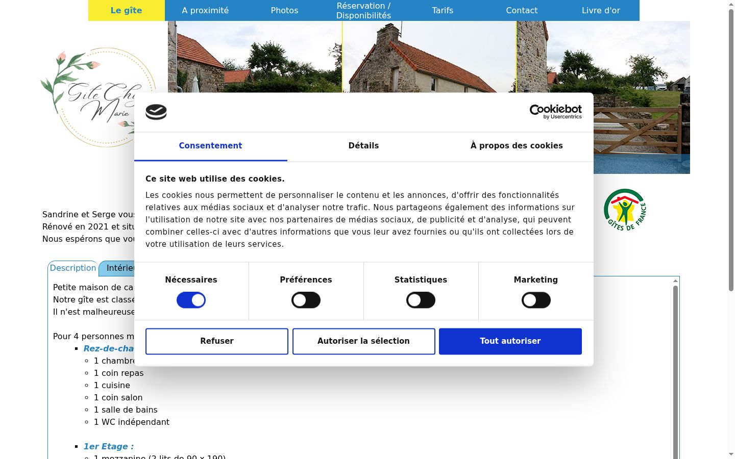 Screenshot des Einwilligungsbanners vor jeglicher Interaktion