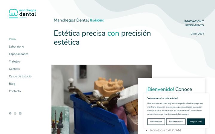 Screenshot of manchegosprotesisdental.es