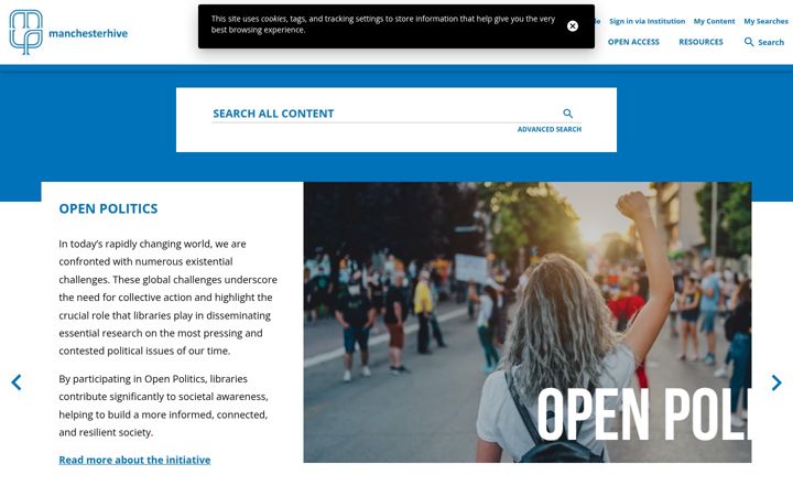 Screenshot of manchesterhive.com