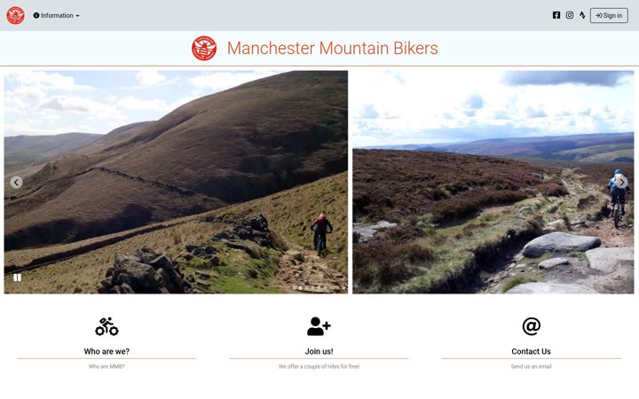 Screenshot of manchestermountainbikers.org
