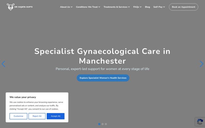 Screenshot of manchesterwomenshealth.co.uk