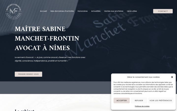 Screenshot of manchet-avocat-nimes.fr