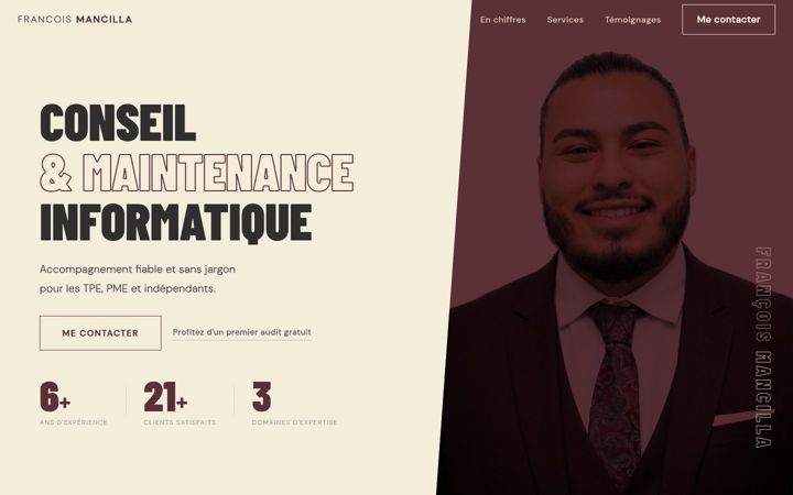 Screenshot of mancilla.fr