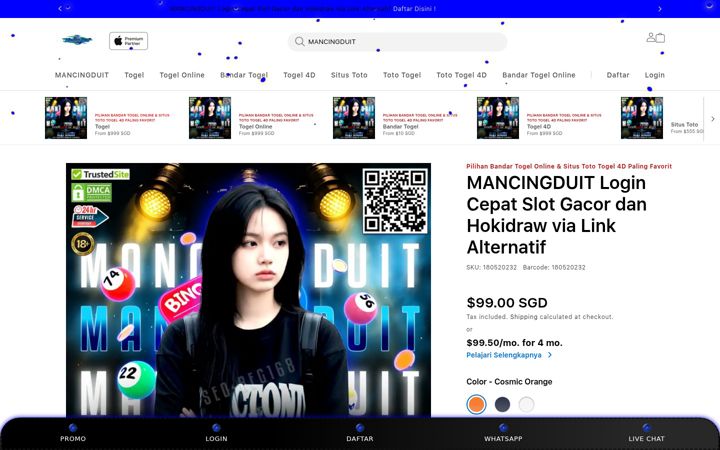 Screenshot of mancingduit168.us.com