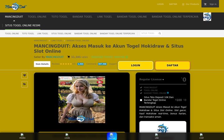 Screenshot of mancingduitmasuk.com