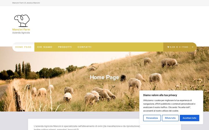 Screenshot of mancinifarm.it