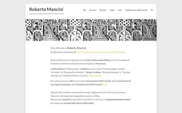 Screenshot of manciniroberto.it
