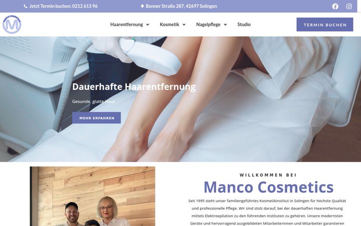 Screenshot of manco-cosmetics.de