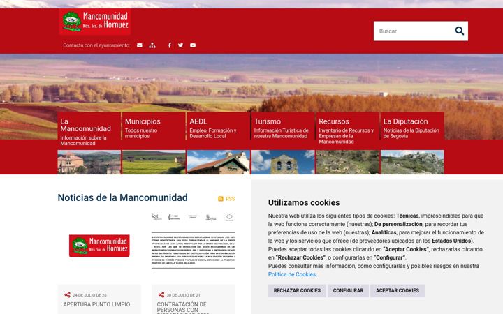 Screenshot of mancomunidadhornuez.es